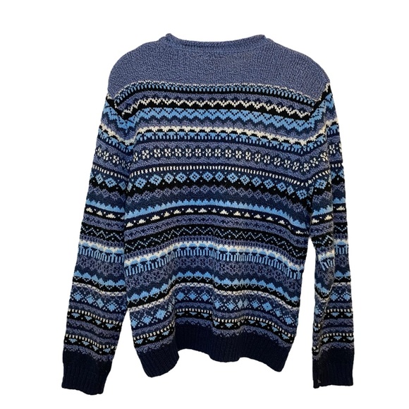 Vintage Cabin-core blue and white Nordic sweater - Picture 3 of 3